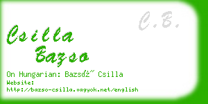 csilla bazso business card
